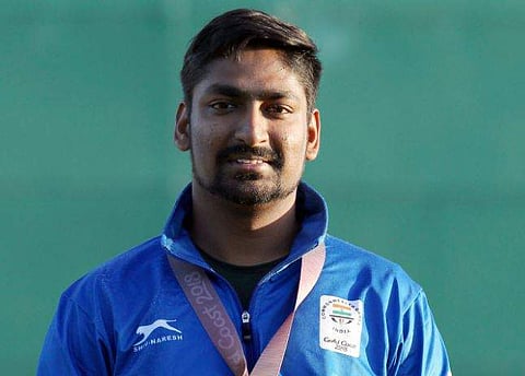 Ankur Mittal won a bronze in the men's double trap event of the 21st Commonwealth Games. (AP)