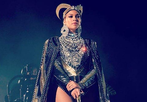 One of many Beyonce's many stunning looks at her Coachella performance (Twitter Photo)