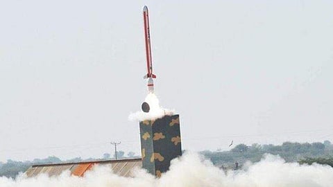 The indigenously developed Babur Weapon System-1 (B), which has a range of 700 km, is a low flying, terrain hugging missile. (Photo | Twitter)