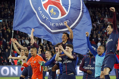 At the end of 90 minutes, Paris Saint Germain romped to a comfortable 7-1 win against Monaco in the French League One Cup final at the Parc des Princes stadium in Paris. (AP)