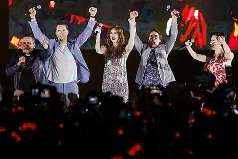 Thousands of fans queued outside Marina Bay Sands Convention Centre today to meet their favourite superheroes -- Iron Man star Robert Downey Jr and Doctor Strange actor Benedict Cumberbatch -- making it one of the grandest Marvel red carpet events.