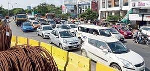 The traffic snarl-up at Vyttila junction