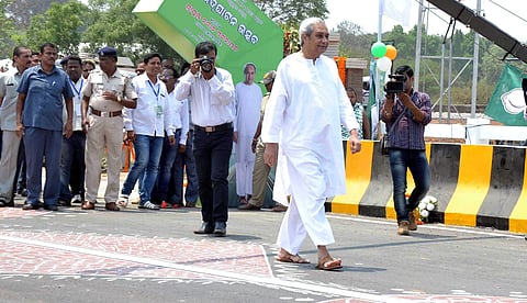 Chief Minister Naveen Patnaik takes a walk on the bridge after inauguration in Cuttack | Express