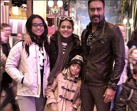 Kajol with her family (Twitter/Kajol)