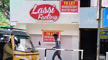 A Lassi shop which was closed down recently |  A Sanesh