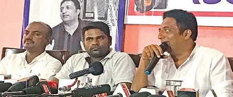 Prakash Raj at a press conference I Express