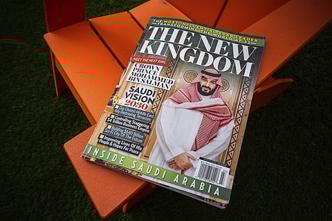 A glossy magazine about Saudi Arabia is photographed in Washington, Monday April 23, 2018. (Photo: AP)