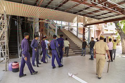 Tight security arrangements at Jodhpur Railway station ahead of the court's verdict on Asaram's sexual assault case on Tuesday. | PTI