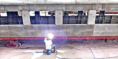 Works on first T18 coach progressing at the Integral Coach Factory in the city | Express