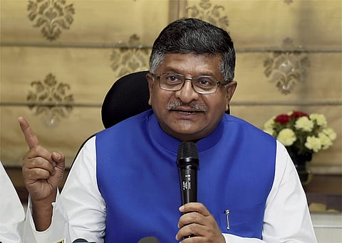 Minister for Electronics and Information Technology Ravi Shankar Prasad (File | PTI)
