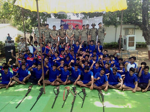 The mass surrender is seen as a blow to left-wing extremists, who are seen on the back-foot owing to the aggressive operations continuing against them across Bastar region. | EPS