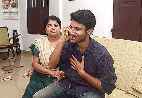 Opposition Leader Ramesh Chennithala's son Remith Chennithala who won 210th rank in the Civil Service exam. ( Express Photo | BP Deepu)