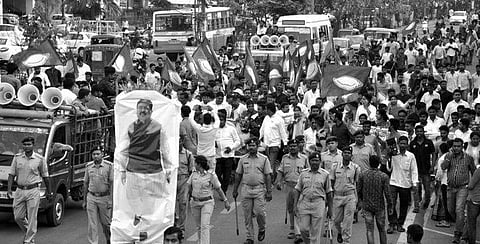 BJD takes out protest rally against fuel price hike