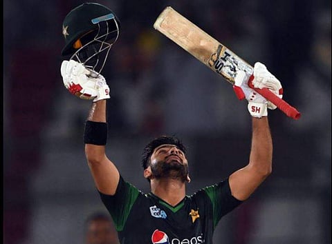 Babar Azam scored an unbeaten 97 in the second T20 against West Indies. (Photo | Twitter @ ICC)