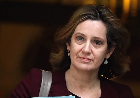 Britain's Home Secretary Amber Rudd has quit. (AP)