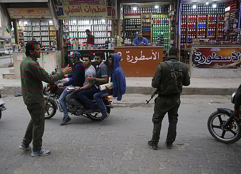A checkpoint of the Kurdish internal security forces in Manbij, north Syria | AP