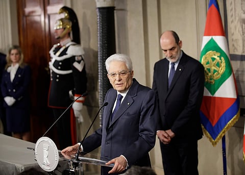 Sergio Mattarella held today the second day of consultations aimed at identifying whether any party or coalition can muster support to form a government after the March 4 election produced no majority in parliament. (Photo | AP)