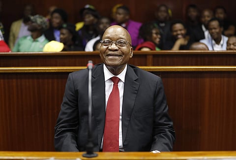 Former South African President Jacob Zuma sits in the dock at the High Court in Durban, South Africa | AP