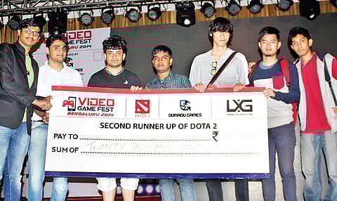 Prize winner at an event