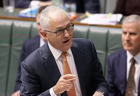 Australian Prime Minister Malcolm Turnbull speaks in parliament in Canberra. | AP