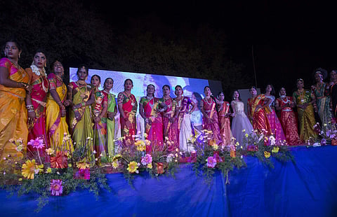 'Miss Koovagam' contest, a beauty pageant for transgenders takes place in Tamil Nadu's Villupuram ever year, celebrating the Transgender community and Tamil culture. Transgenders from all districts across the state come to participate in the contest. (EPS