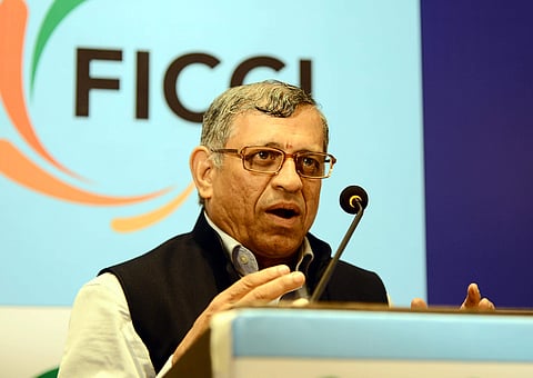 S Gurumurthy, economic expert speaking at FICCI National Executive Committee Meeting on Wednesday. (EPS)