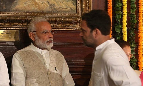 File Image of PM Narendra Modi (L) and Congress chief Rahul Gandhi (R). | Express Photo Services