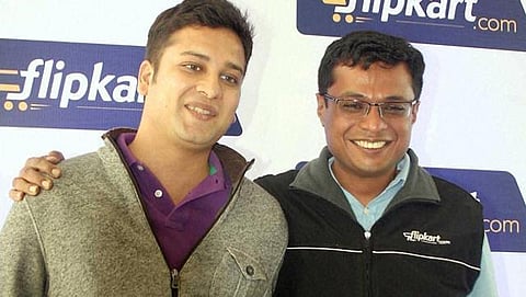 Co-founders of e-commerce platform Flipkart, Binny Bansal (L) and Sachin Bansal (R). (Photo | PTI)