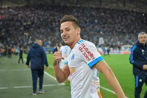 Marseille got off to a dream start as Florian Thauvin swung in a perfect cross for Germain, and the forward leapt highest to plant a magnificent header past Guingamp goalkeeper. (Twitter | Olympique Marseille)