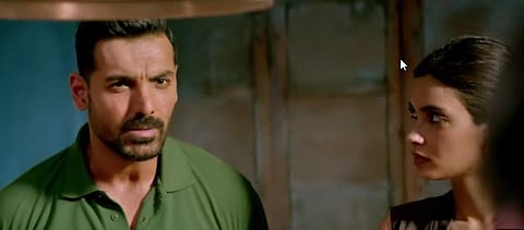 John Abraham and Diana Penty in Parmanu (YouTube screengrab)
