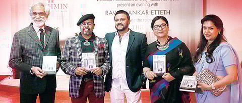 (L-R) Sunil Sethi, Paresh Maity, Ravi Shankar, Jayashree Burman and Chitrangada Singh at the book launch | Shekhar Yadav