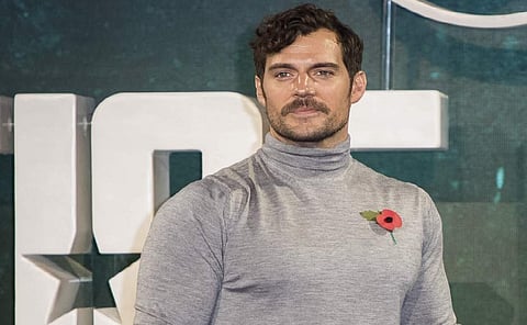 Henry Cavill with the mushy moustache. (Photo: AP)