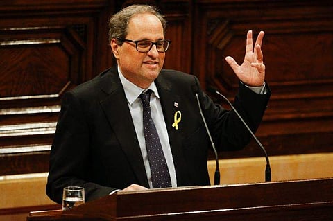 Quim Torra, Catalonia's new separatist leader. | AFP