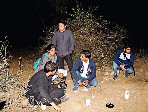 The team at one of their investigations