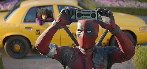 This image released by Twentieth Century Fox shows Ryan Reynolds in a scene from 'Deadpool 2.'  (Twentieth Century Fox via AP, File)