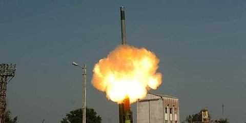 First test of second generation supersonic cruise missile BrahMos from Odisha based defence facility successful. (EPS)