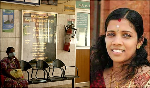 (L-R) Perambra Taluk Hospital; Deceased nurse Lini (Express Photo | TP Sooraj)