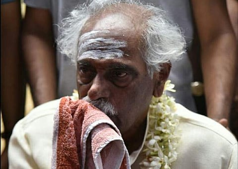 Bandaru Dattatreya mourns the death of his 21-year-old son. (EPS | Satish Babu)