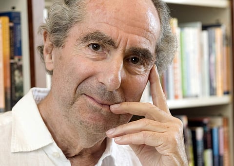 In this Sept. 8, 2008, file photo, author Philip Roth poses for a photo in the offices of his publisher, Houghton Mifflin, in New York. | Associated Press