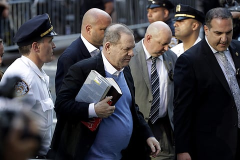 Harvey Weinstein arrives at the first precinct while turning himself to authorities following allegations of sexual misconduct, Friday, May 25, 2018, in New York. (Photo: AP)
