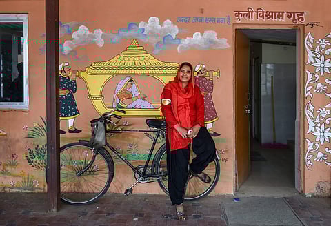 Manju Devi stands tall in her fraternity, being the first woman porter of the North-West Railways, in a profession that is considered a male bastion. | PTI