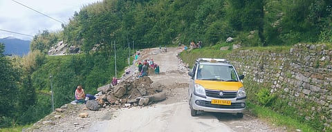 A view of Sikkim road. (Photo | EPS)