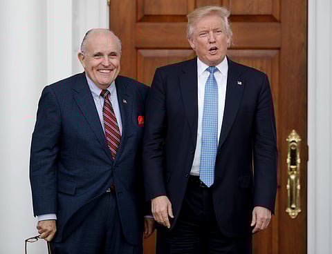 Donald Trump, right, and former New York Mayor Rudy Giuliani (Photo | AP)