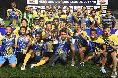 Real Kashmir FC won the 2017-18 2nd Division League to become the first club from Kashmir to qualify for the I-League. (EPS | Nagaraja Gadekal)