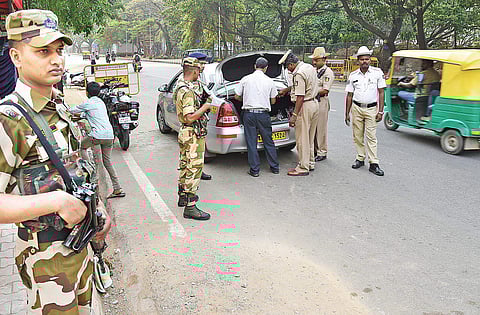 Central forces March in for strict poll code