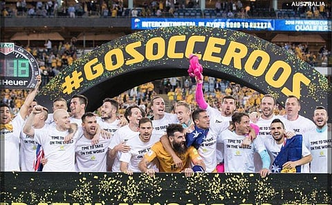 The Australian football team (Photo | Twitter/Caltex Socceroos)