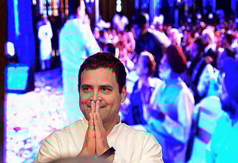 Congress President Rahul Gandhi during the launch of 'Samruddha Bharat' event in Bengaluru on Tuesday. | PTI