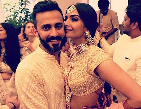 Anand Ahuja and Sonam Kapoor during their wedding ceremony on 09 May 2018. | Instagram