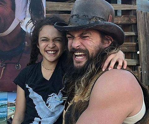 Jason Mamoa with his daughter. Instagram