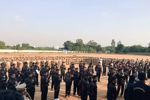 File photo: Telangana police undergo defensive training in November 2017 | Twitter/DGP Telangana Police